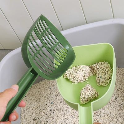 Τυλιζόμενο PP Γάτα Litter Scoop Βαθιά φτυάρα μη κολλητικό αποθηκευμένο αναδιπλούμενο Poops Scooper