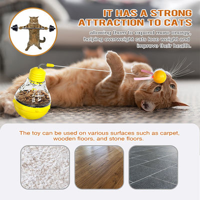Χρησιμοποιούμενο Interactive Cat Toy Fun Cat Stick με λάμπα και διαρροή τροφίμων