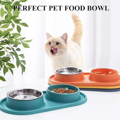 Μπλε σκυλί μπολ αργό τροφοδοτικό Pet Bowl με σιλικόνιο Mat No Chocking υγιεινό σχεδιασμό Bowl