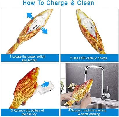 Ενεργοποιημένο Δημιουργικό 3D Carp Fish Shape Cat Toy Ασφαλές και δημοφιλές για δώρα κατοικίδιων ζώων