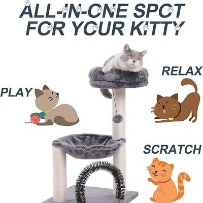 Φυσικό Sisal Cat Trees Scratching Post Πολυεπίπεδης πλατφόρμα Cat Tower για μεγάλες γάτες
