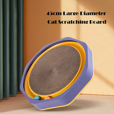 Ξύλινη Γάτα Scratcher Καρτόνι Οβάλ κυματοειδής Scratch Lounge κρεβάτι ανθεκτικό παιχνίδι εκπαίδευσης γάτας