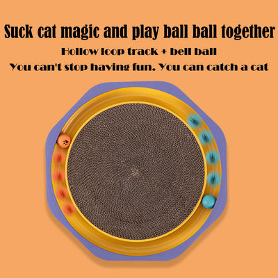 Ξύλινη Γάτα Scratcher Καρτόνι Οβάλ κυματοειδής Scratch Lounge κρεβάτι ανθεκτικό παιχνίδι εκπαίδευσης γάτας