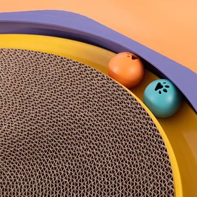 Ξύλινη Γάτα Scratcher Καρτόνι Οβάλ κυματοειδής Scratch Lounge κρεβάτι ανθεκτικό παιχνίδι εκπαίδευσης γάτας