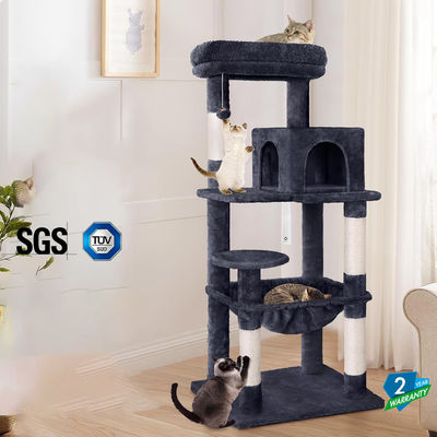 Υπηρεσία εξατομίκευσης Παρέχεται 143cm Cat Tree με Plush Perch Πολυεπίπεδο Cat Tower