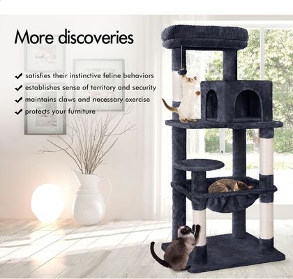 Υπηρεσία εξατομίκευσης Παρέχεται 143cm Cat Tree με Plush Perch Πολυεπίπεδο Cat Tower