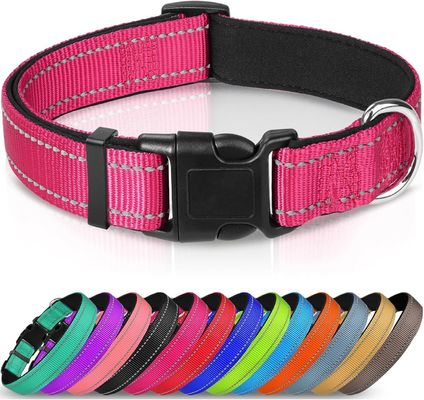 Ελαφρύ Neoprene Padded Dog Collar με αντανάκλαση C-01