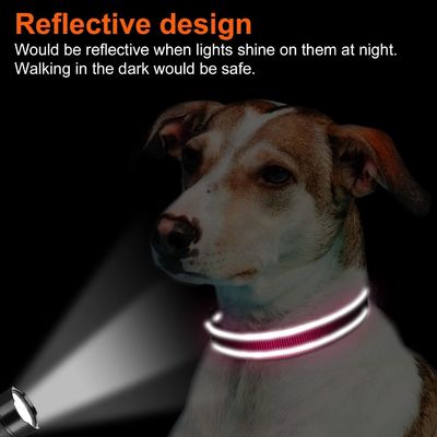Ελαφρύ Neoprene Padded Dog Collar με αντανάκλαση C-01