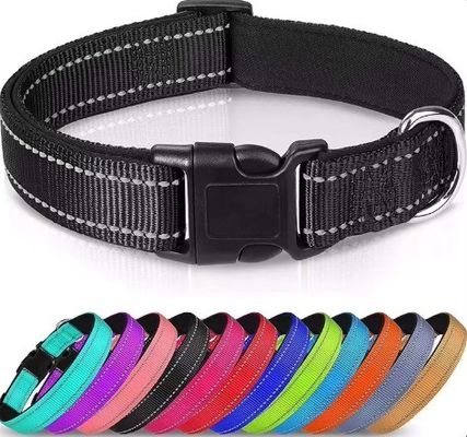 Προσωπικό αντανακλαστικό Neoprene Νάιλον κολάρο σκύλου με ρυθμιζόμενη προσαρμογή και γούνα διακόσμηση