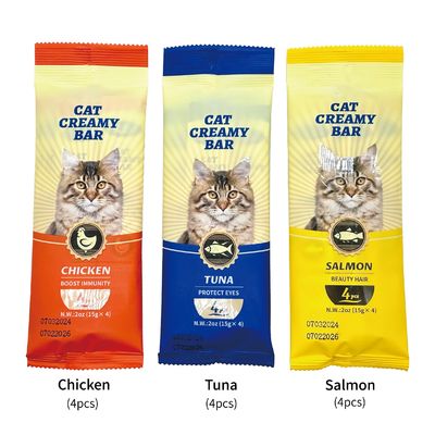 Φρέσκο κρέας Snack Cat Strip Τρεις γεύσεις Τόνο Cat Hydration Pack για την προστασία της υγείας