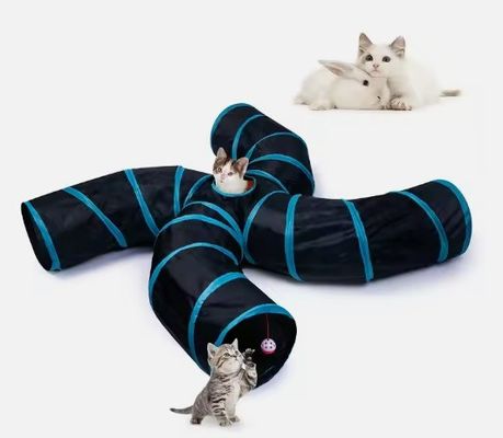 Υπηρεσία εξατομίκευσης παρέχεται 4 Way Cat Tunnel Bed Pop-up Folding Pet Tube Toy