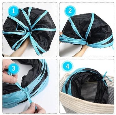 Υπηρεσία εξατομίκευσης παρέχεται 4 Way Cat Tunnel Bed Pop-up Folding Pet Tube Toy