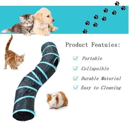 Υπηρεσία εξατομίκευσης παρέχεται 4 Way Cat Tunnel Bed Pop-up Folding Pet Tube Toy