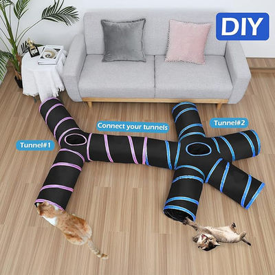 Ασφαλές και ανθεκτικό 3 Way 4 Way 5 Way Cat Tunnel Toy με το πλεονέκτημα του μαλακού φιλικού προς το περιβάλλον