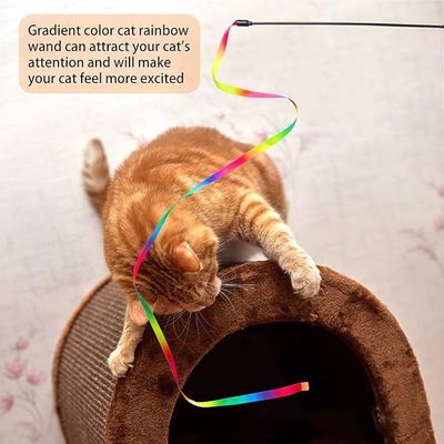 2024 Cat Teaser Stick Toy πλαστικό αλληλεπιδραστικό παιχνίδι γάτας με πλεονέκτημα μεγάλου χρόνου