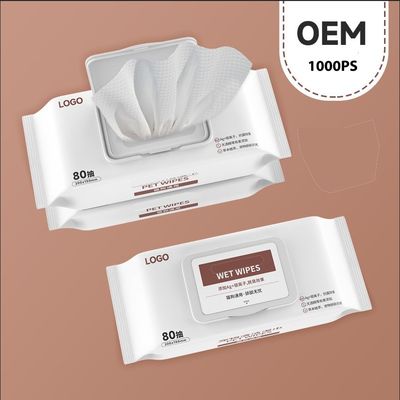 OEM Προσαρμοσμένο καθαριστικό κατοικίδιων ζώων υγρές πετσέτες ιδιωτική ετικέτα για 100% βιοδιασπώμενο grooming