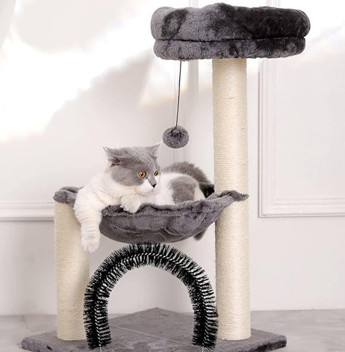 Φυσικό Sisal Cat Trees Scratching Post Πολυεπίπεδης πλατφόρμα Cat Tower για μεγάλες γάτες