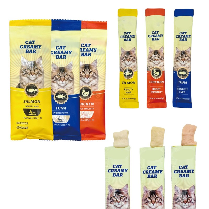 Φρέσκο κρέας Snack Cat Strip Τρεις γεύσεις Τόνο Cat Hydration Pack για την προστασία της υγείας